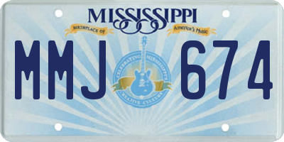 MS license plate MMJ674