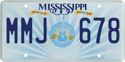 MS license plate MMJ678