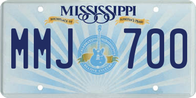 MS license plate MMJ700
