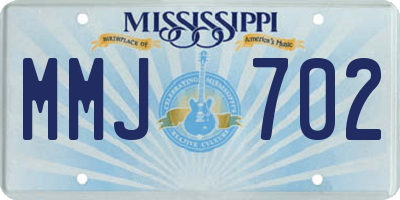 MS license plate MMJ702
