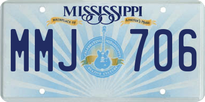 MS license plate MMJ706