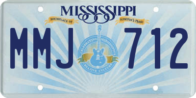 MS license plate MMJ712