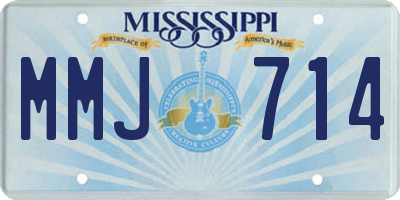 MS license plate MMJ714