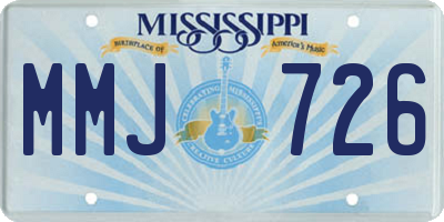 MS license plate MMJ726