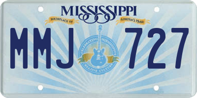 MS license plate MMJ727