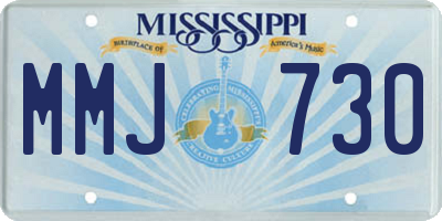 MS license plate MMJ730