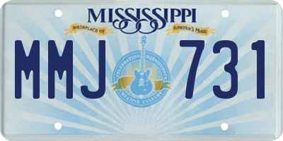 MS license plate MMJ731