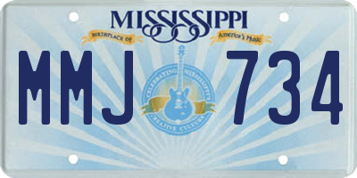 MS license plate MMJ734