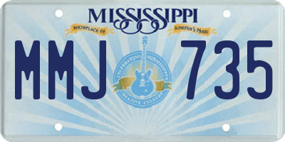 MS license plate MMJ735