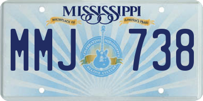 MS license plate MMJ738