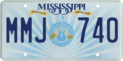 MS license plate MMJ740
