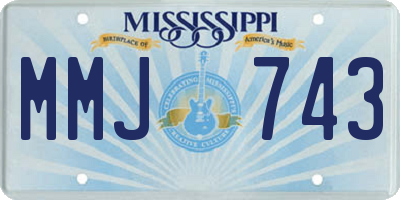 MS license plate MMJ743