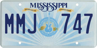 MS license plate MMJ747