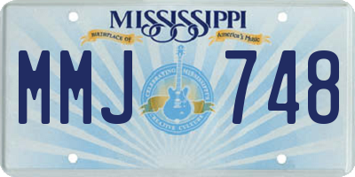 MS license plate MMJ748