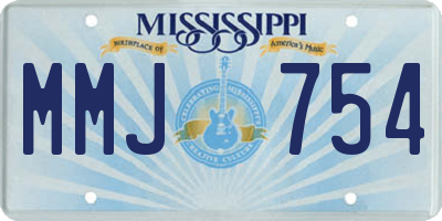 MS license plate MMJ754