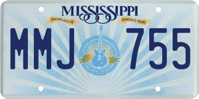 MS license plate MMJ755