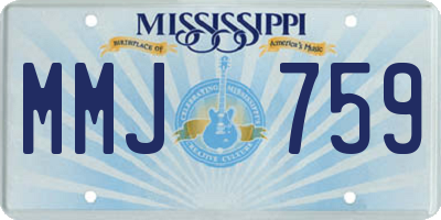 MS license plate MMJ759