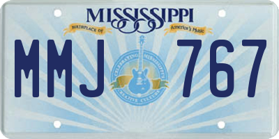 MS license plate MMJ767