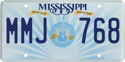 MS license plate MMJ768