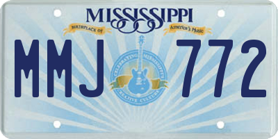 MS license plate MMJ772