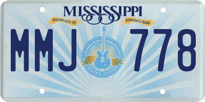 MS license plate MMJ778