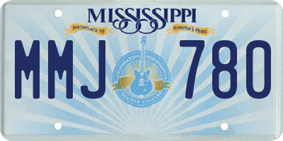 MS license plate MMJ780