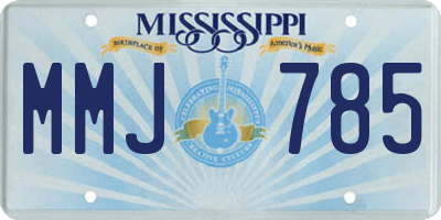 MS license plate MMJ785