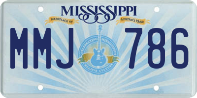 MS license plate MMJ786