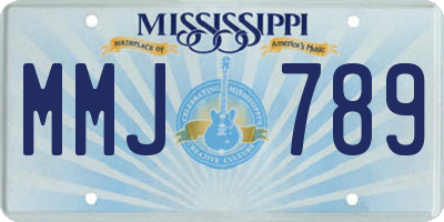 MS license plate MMJ789