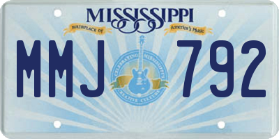MS license plate MMJ792