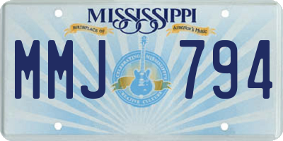 MS license plate MMJ794