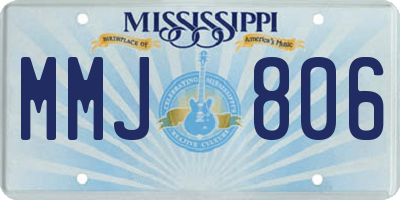 MS license plate MMJ806