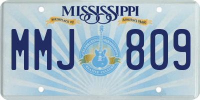 MS license plate MMJ809