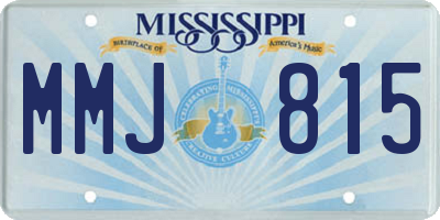 MS license plate MMJ815