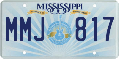 MS license plate MMJ817