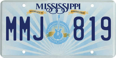 MS license plate MMJ819