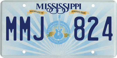 MS license plate MMJ824