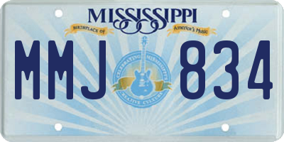 MS license plate MMJ834