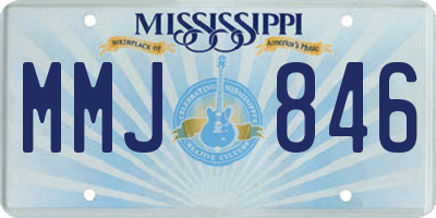 MS license plate MMJ846