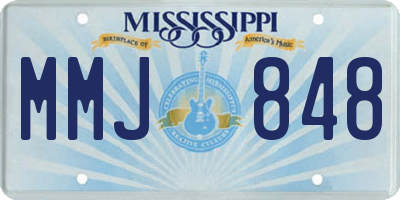 MS license plate MMJ848