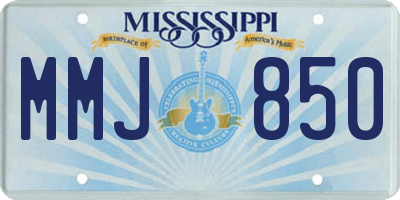MS license plate MMJ850