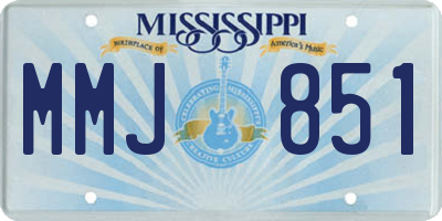 MS license plate MMJ851