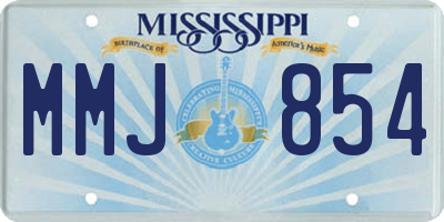 MS license plate MMJ854