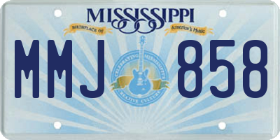MS license plate MMJ858