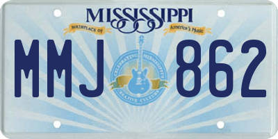 MS license plate MMJ862