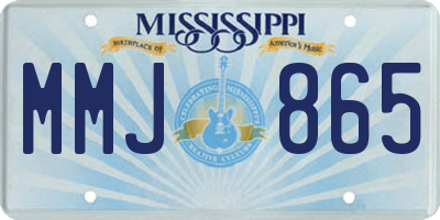MS license plate MMJ865