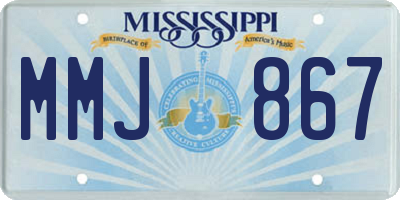 MS license plate MMJ867