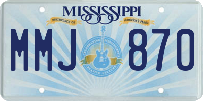 MS license plate MMJ870