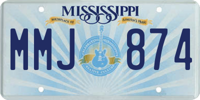 MS license plate MMJ874