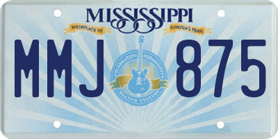 MS license plate MMJ875